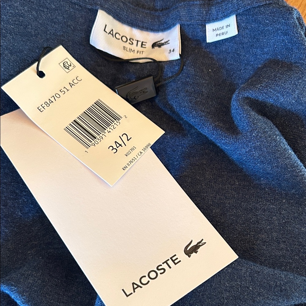 NWT Lacoste Slim Navy Short-Sleeve Polo Mini Dress -S2 - Picture 4 of 7